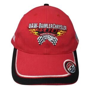 UAW-Daimler Chrysler 400 Las Vegas Strapback Baseball Cap Red One Size Speedway